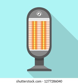 Ceramic space heater icon. Flat illustration of ceramic space heater vector icon for web design