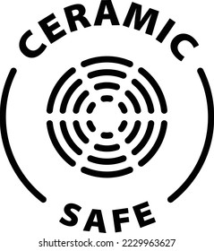 icono de la estufa de cerámica. Etiqueta de marca de la marca de la marca de la marca de la marca de la marca de la placa de forma redondeada en el fondo transparente. Símbolo.