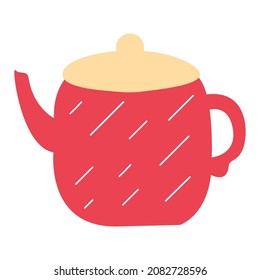 Ceramic tableware.Vector illustration on white background.