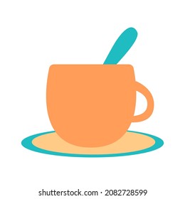 Ceramic tableware.Vector illustration on white background.