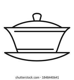 Ceramic tea ceremony icon. Outline ceramic tea ceremony vector icon for web design isolated on white background