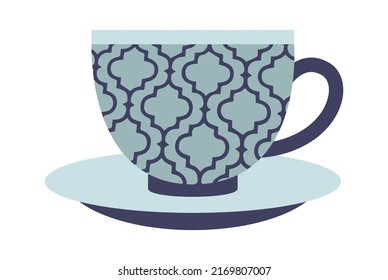 Ceramic Tea Cup. Vector illustration