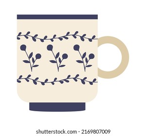 Ceramic Tea Cup. Vector illustration