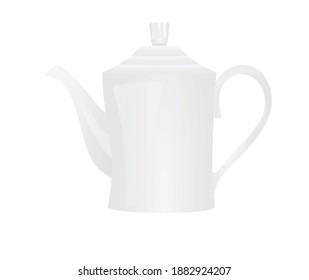 Ceramic tea pot. vector illustration