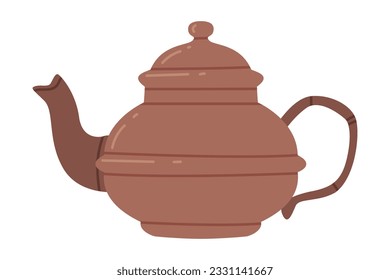 Tetera cerámica para preparar té como vectores tradicionales de símbolos de Estambul