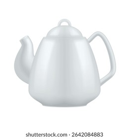 Ceramic teapot displayed on a clean white background showcasing a minimalist design and elegant form suitable for tea lovers