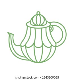 ceramic teapot drink utensil icon vector illustration design