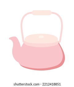 ceramic teapot icon flat isolated
