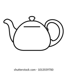 Ceramic teapot icon. Outline illustration of ceramic teapot vector icon for web