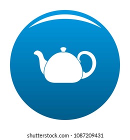 Ceramic teapot icon. Simple illustration of ceramic teapot vector icon for any design blue