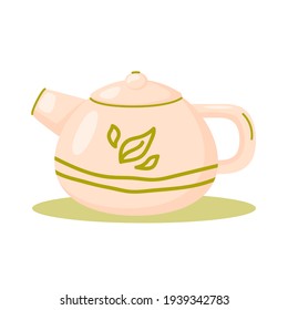 Ceramic teapot, kettle. Tea. Vector illustration, clip-art