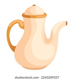 ceramic teapot kitchen utensil icon
