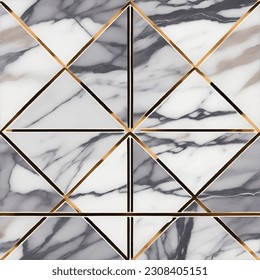 Ceramic tile design for walls and floors. Shards of white marble. Design for interior home or ceramic tiles design.