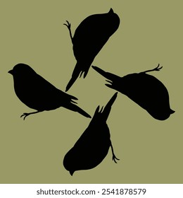 ceramic and tile designs with bird motifs in soft colors