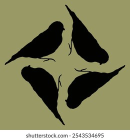 ceramic and tile designs with bird motifs in soft colors