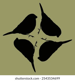ceramic and tile designs with bird motifs in soft colors