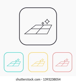 ceramic tile illustration. Tiled floor vector outline icon 