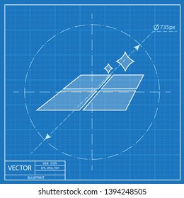 ceramic tile illustration. Tiled floor vector blueprint icon 