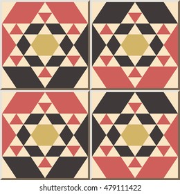 Ceramic tile pattern 418 polygon triangle geometry cross