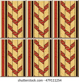 Ceramic tile pattern 423 primitive geometry check arrow line