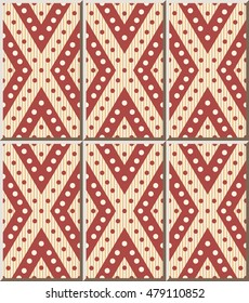 Ceramic tile pattern 429 rhomb check geometry round dot line