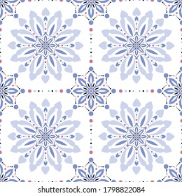 azulejos de cerámica, fondo floral sin costuras de colores, decoración de papel pintado azul y blanco, adorno de Portugal, mosaico marroquí, impresión folclórica de cerámica, vajilla española, baldosas vintage