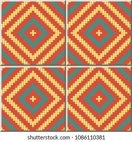 Ceramic tile pattern Curve Cross Line Check Square Geometry Frame Line, oriental interior floor wall ornament elegant stylish design