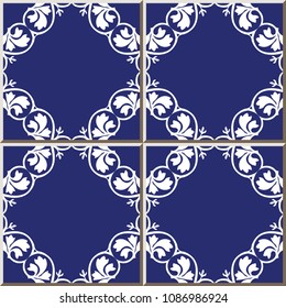 Ceramic tile pattern curve round spiral vine garden plant leaf check cross frame, oriental interior floor wall ornament elegant stylish design