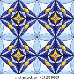 Ceramic tile pattern. Decorative abstract background. Traditional ornate mexican talavera, portuguese azulejo or spanish majolica