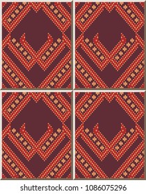Ceramic tile pattern Geometry Triangle Check Cross Line, oriental interior floor wall ornament elegant stylish design