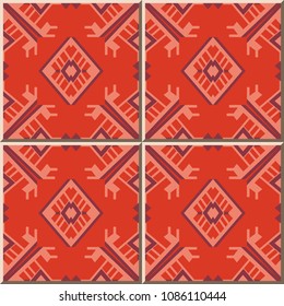 Ceramic tile pattern Polygon Check Geometry Cross Frame Arrow Triangle, oriental interior floor wall ornament elegant stylish design