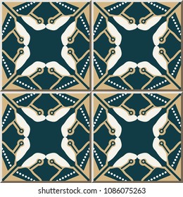 Ceramic tile pattern Polygon Star Geometry Cross Dot Line, oriental interior floor wall ornament elegant stylish design