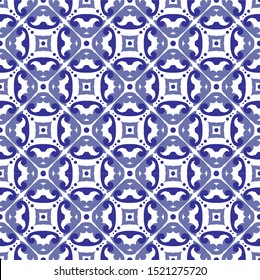 ceramic tile pattern, porcelain seamless modern background, blue and white decorative wallpaper decor, Portugal ornament, Moroccan mosaic, pottery folk print, Spanish tableware, vintage tiled design