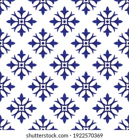 azulejos de cerámica, fondo floral sin soldadura de porcelana, decoración de papel pintado de color azul y blanco, adorno de Portugal, mosaico marroquí, impresión folclórica de cerámica, vajilla española, baldosas vintage
