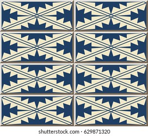 Ceramic tile pattern rhomb check cross geometry frame kaleidoscope