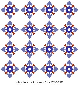 ceramic tile pattern, tiled design with colorful patchwork Turkish style, decorative floral Portugal ornament, Moroccan background, pottery folk print, Spanish tableware, seamless Mexican talavera