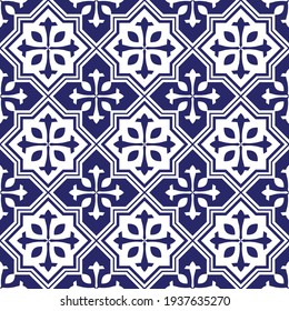 ceramic tile pattern vector, Porcelain background, blue and white floral seamless decor, vintage tiles, decorative damask wallpaper, Moroccan tiles, Spanish tableware, portugal ornament