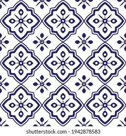 ceramic tile pattern vector, Porcelain background, blue and white floral seamless decor, vintage tiles, decorative damask wallpaper, Moroccan tiles, Spanish tableware, portugal ornament