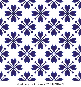 ceramic tile pattern vector, Porcelain background, blue and white floral seamless, vintage tiles, decorative damask wallpaper, Moroccan tiles, Spanish tableware, Portugal ornament, pottery print