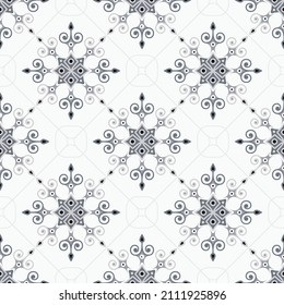 ceramic tile pattern vector, Porcelain background, blue and white floral seamless, vintage tiles, decorative damask wallpaper, Moroccan tiles, Spanish tableware, Portugal ornament, pottery print