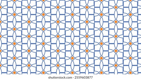 ceramic tile pattern vector, Porcelain background, blue and orange floral seamless, vintage tiles, decorative damask wallpaper, Moroccan tiles, Spanish tableware, Portugal ornament, pottery print