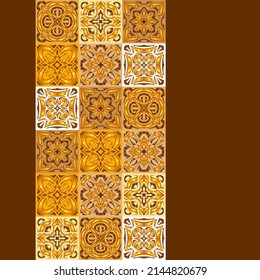 Ceramic tile pattern. Wall or floor texture. Absrtract decorative porcelain pottery.