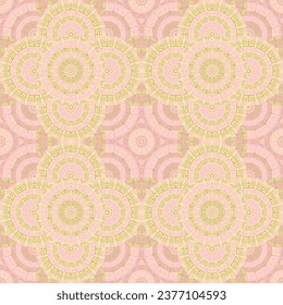 Ceramic tile seamless pattern vector geometric design. Wallpaper square ornament. Damask geometry motif. Traditional spanish azulejo. Arabesque oriental majolica design.