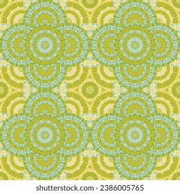 Ceramic tile seamless pattern vector graphic design. Fabric print ornament. Damask geometry motif. Organic mediterranean design. Arabesque oriental majolica design.