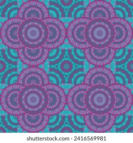 Ceramic tile seamless pattern vector graphic design. Fabric print ornament. Colorful background texture. Taiwan asian cover. Retro elements decorative flooring ornament.
