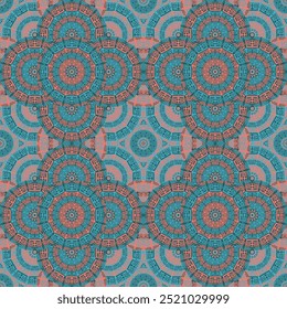 Ceramic tile seamless pattern vector geometric design. Wallpaper square ornament. Colorful background texture. Organic mediterranean design. Sicily bathroom ornament.