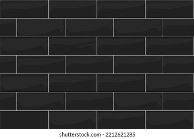 Keramikfliesen-Wand oder Bodendekoration, schwarze dunkle Mosaiksteine, nahtlose Muster für den Hintergrund.
