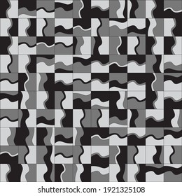Ceramic tiles. Abstract Geometric Background with wavy tiles