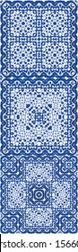 Ceramic tiles azulejo portugal. Universal design. Vector seamless pattern frame. ethnic background for T-shirts, scrapbooking, linens, smartphone cases or bags.