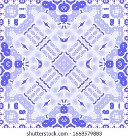 Ceramic tiles azulejo portugal. Universal design. Vector seamless pattern trellis. Blue ethnic background for T-shirts, scrapbooking, linens, smartphone cases or bags.